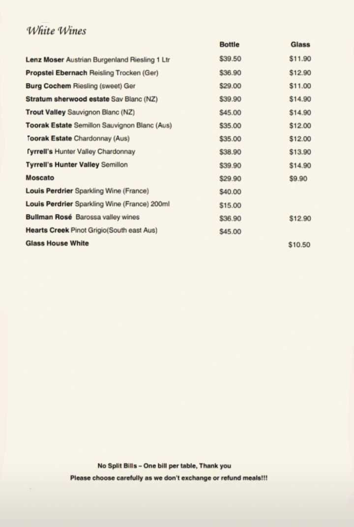 Bohemian Euro Restaurant Photo Menu 5