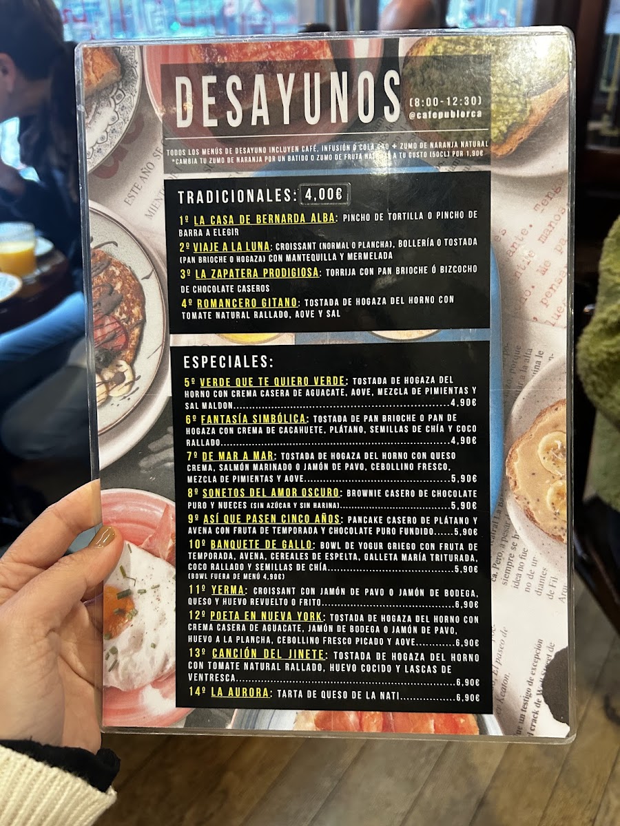 Cafetería Lorca Photo Menu 1