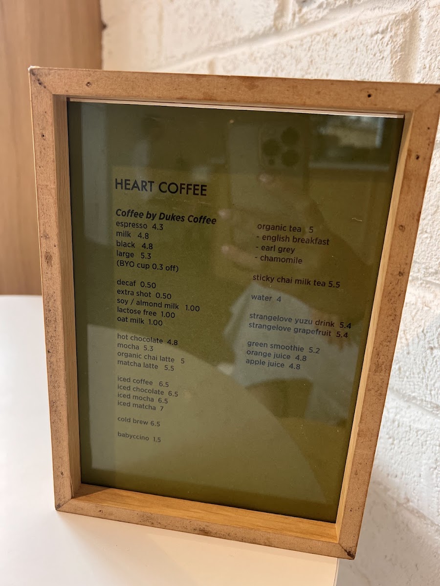 Heart Coffee Photo Menu 5