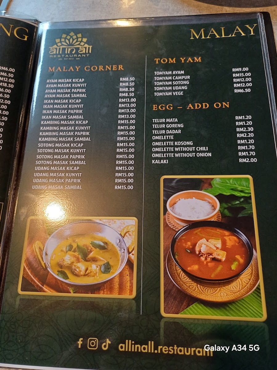 All in All Restaurant • Shah Alam Photo Menu 3