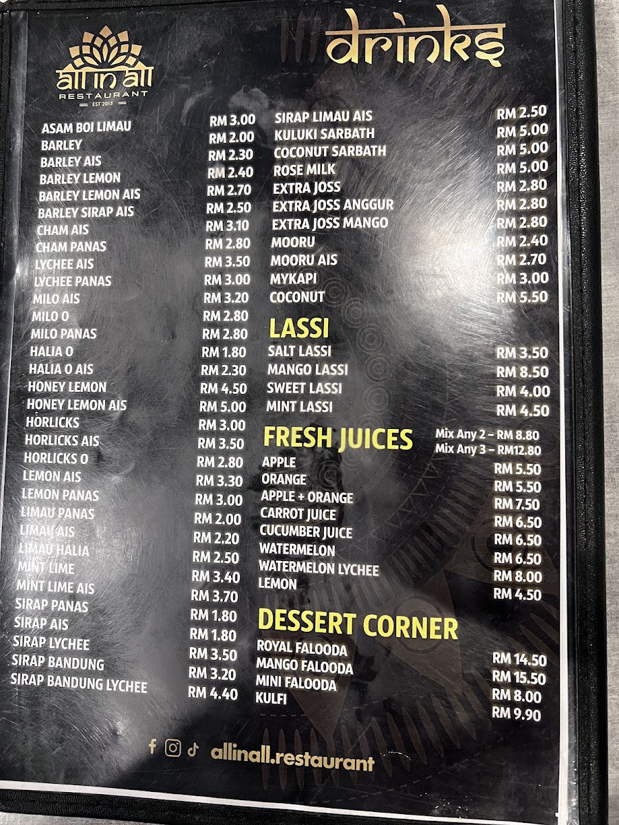 All in All Restaurant • Shah Alam Photo Menu 8