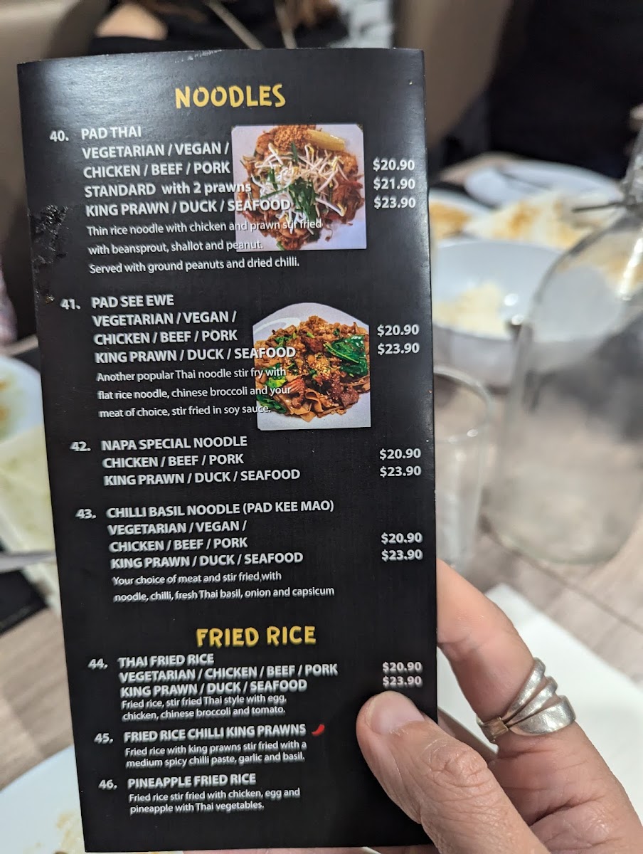 Nana on the bay Thai Restaurant Photo Menu 2