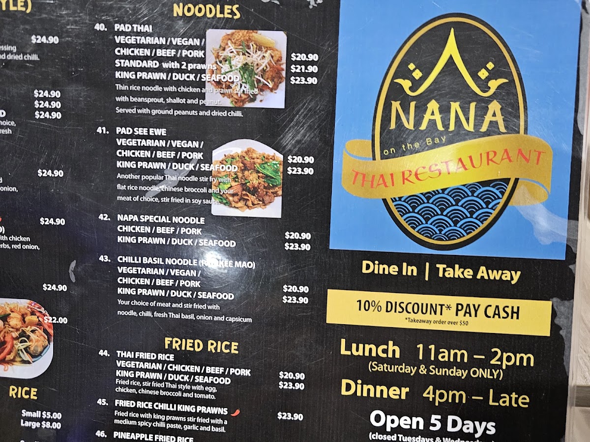 Nana on the bay Thai Restaurant Photo Menu 4