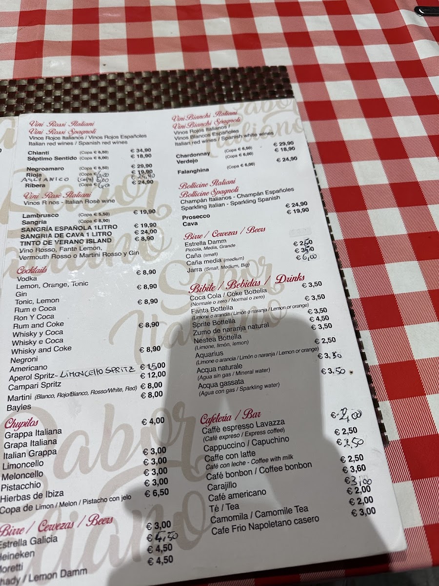 Sabor Italiano Ibiza Photo Menu 6