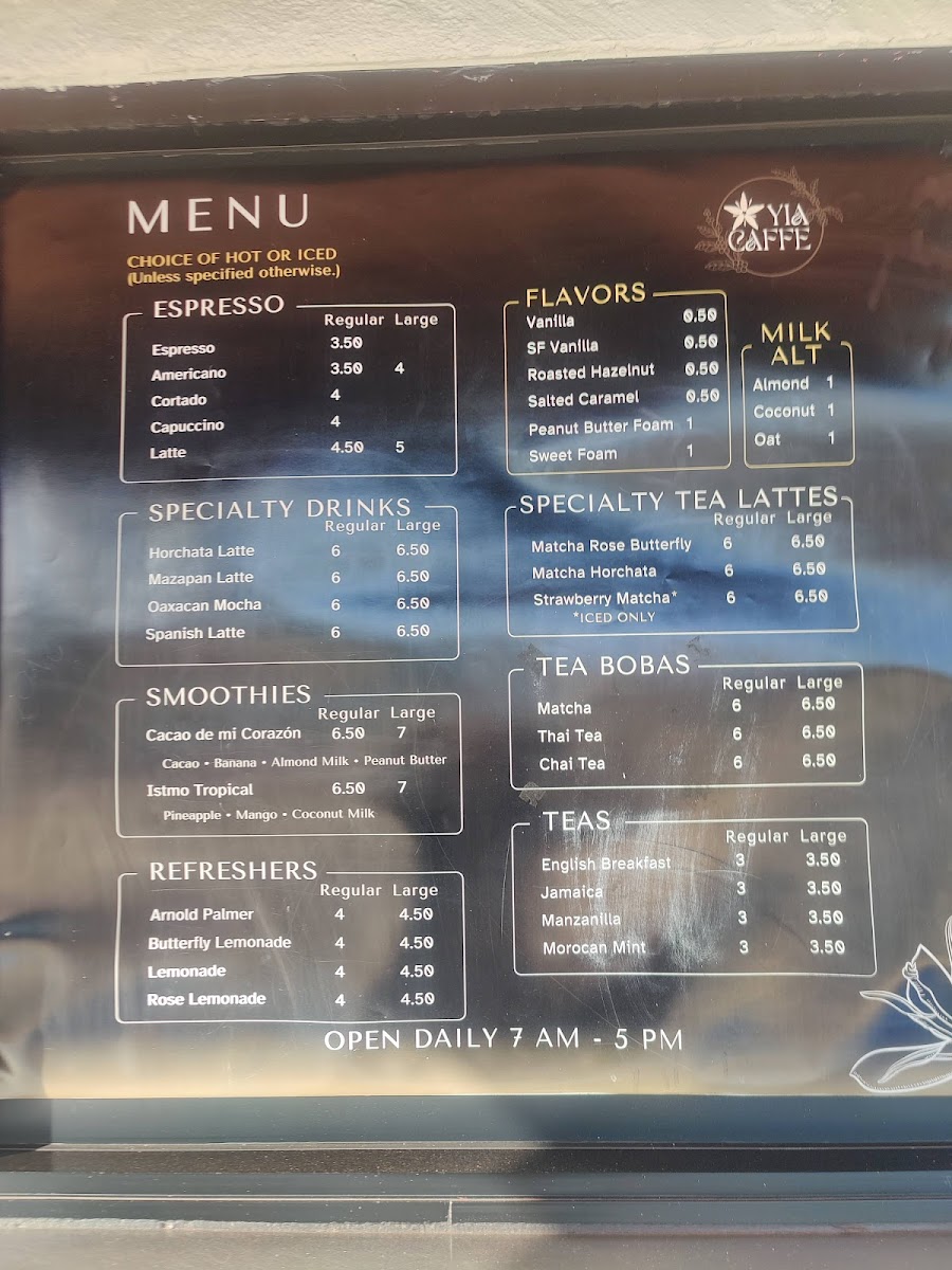 Yia Caffe Photo Menu 2