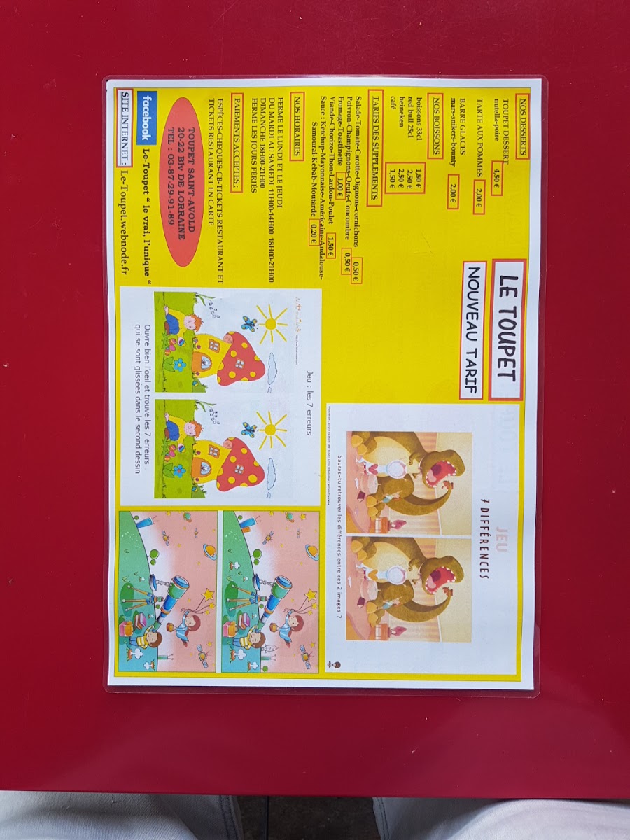 Le Toupet Photo Menu 3