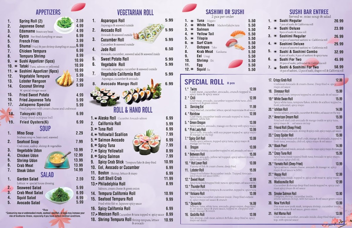 Koi Japan Photo Menu 2