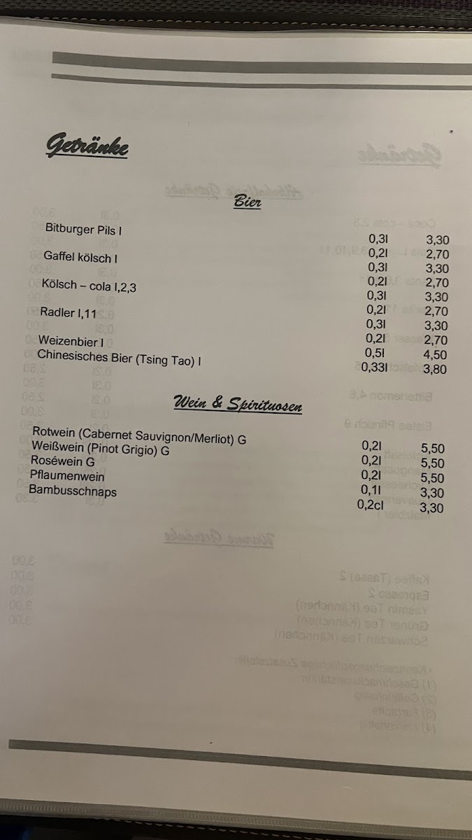 Asia Restaurant Königswinter Photo Menu 3