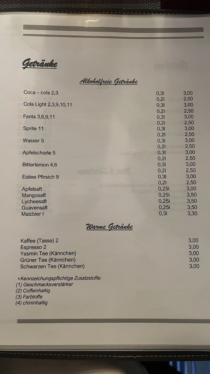 Asia Restaurant Königswinter Photo Menu 9