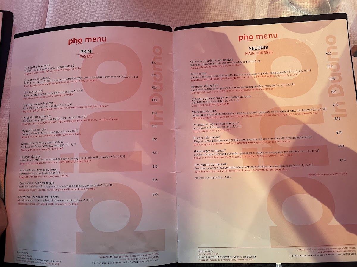 Da Regina 1985 Photo Menu 1