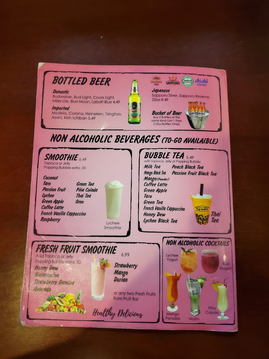 Fuji Japanese Buffet Photo Menu 2