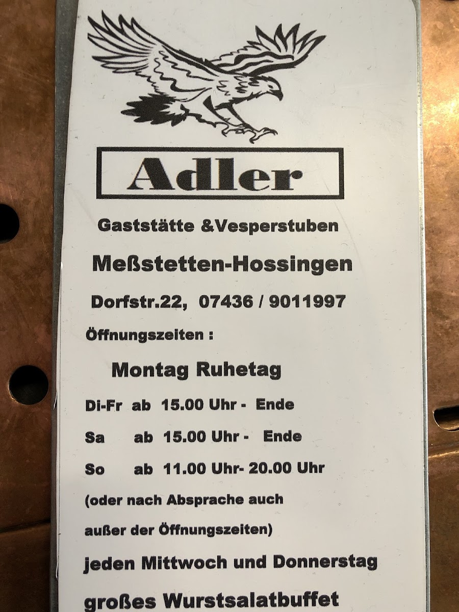 Gasthaus Adler Photo Menu 3