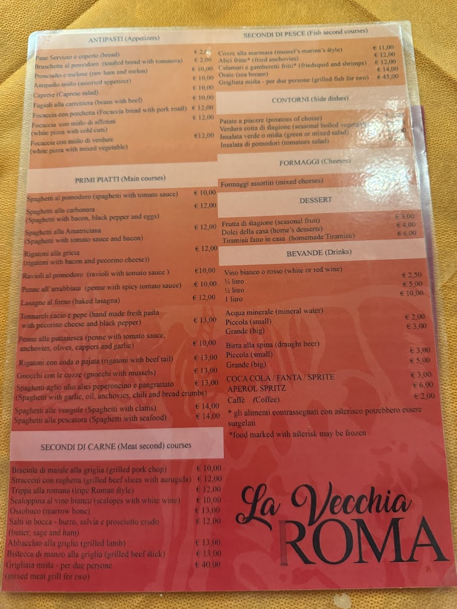 La Vecchia Roma Photo Menu 4