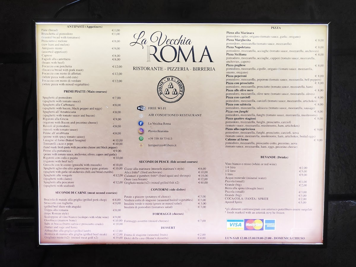 La Vecchia Roma Photo Menu 5