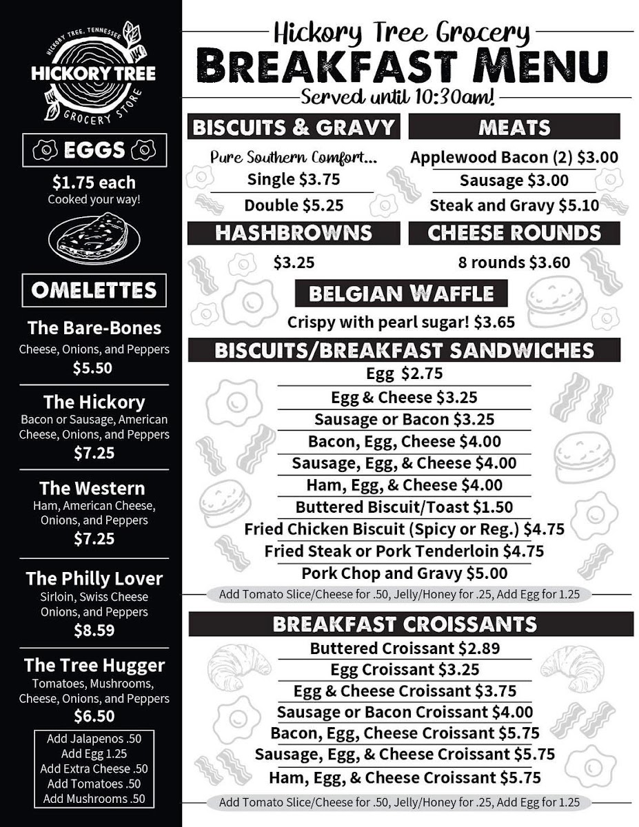 Hickory Tree Grocery Photo Menu 1