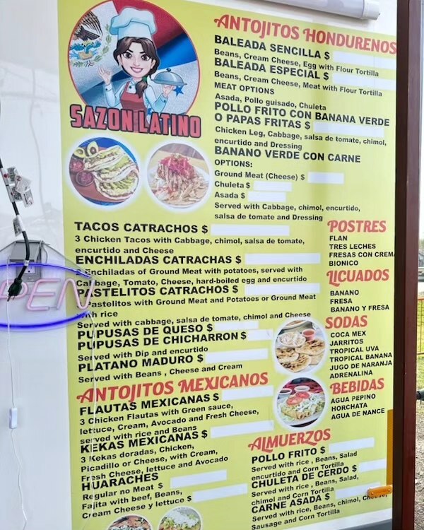 Sazon Latino Buda TX Photo Menu 2