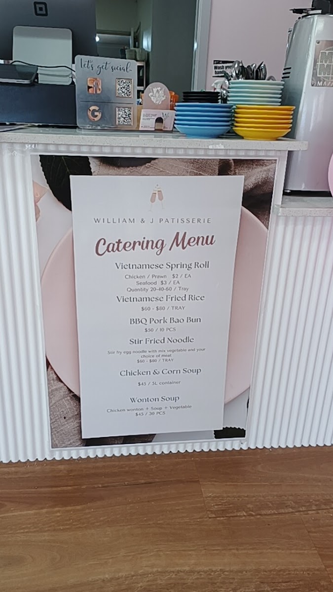 William and J Patisserie Photo Menu 7