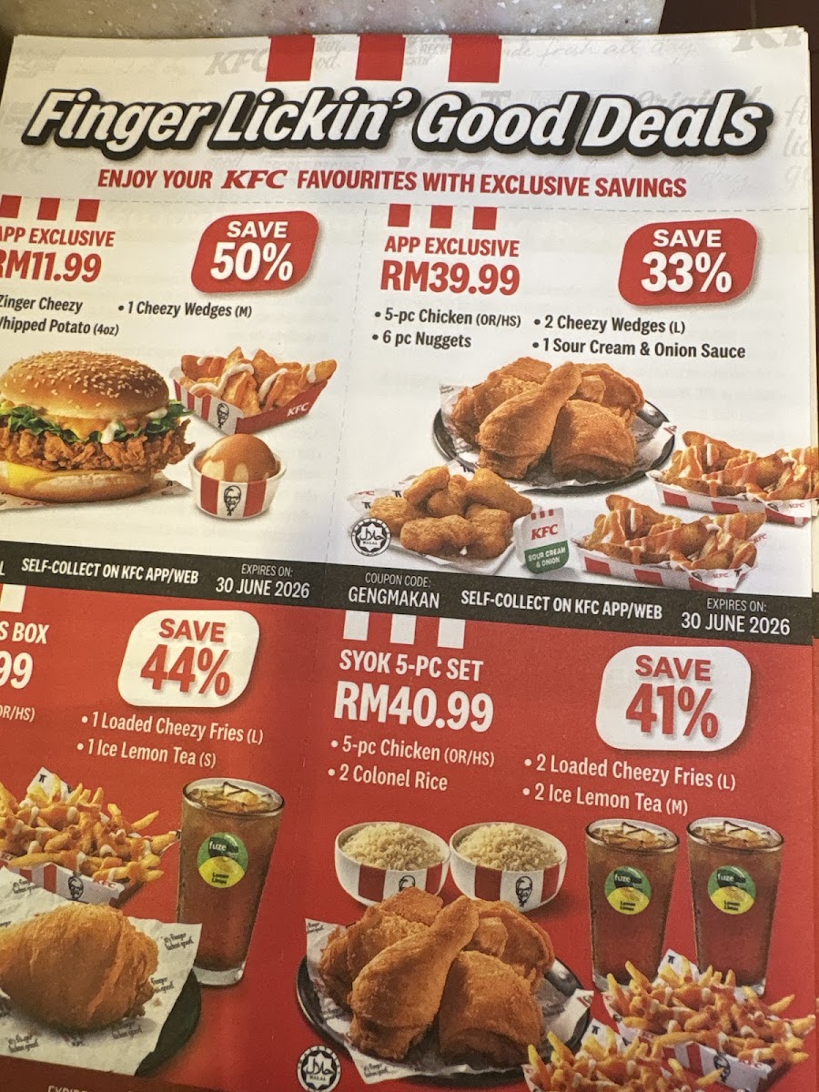 KFC SERI IMPIAN KLUANG DT Photo Menu 2