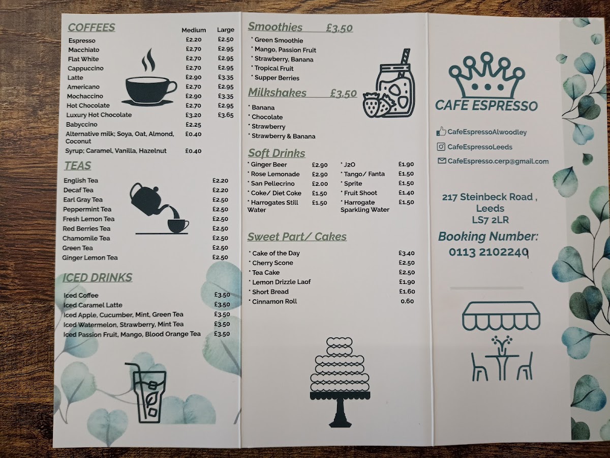 Cafe Espresso Photo Menu 3