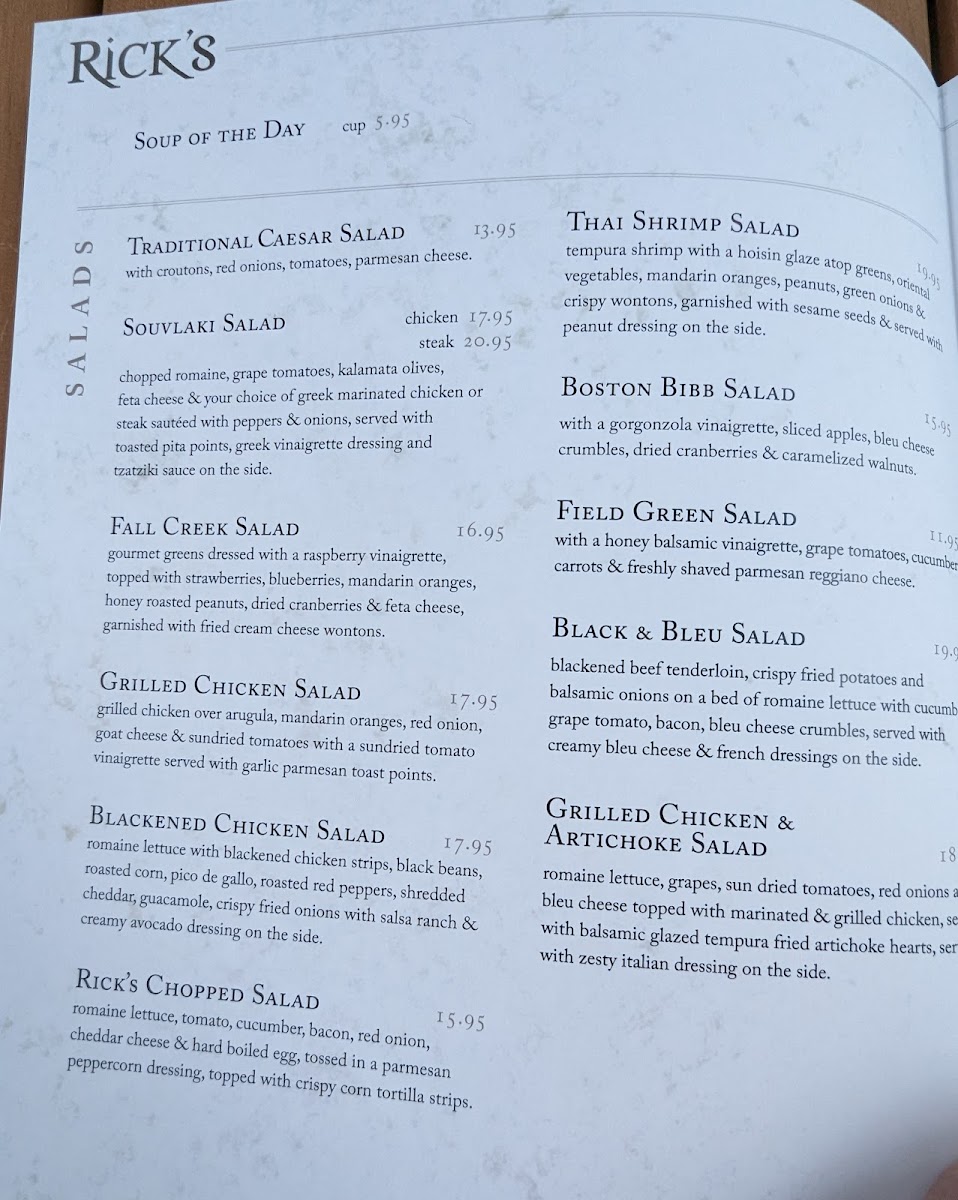 Rick's On Main Photo Menu 3