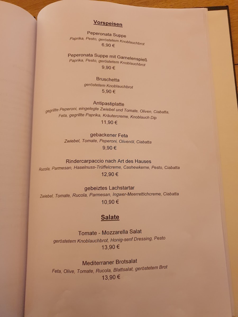 Das Glashaus Photo Menu 1