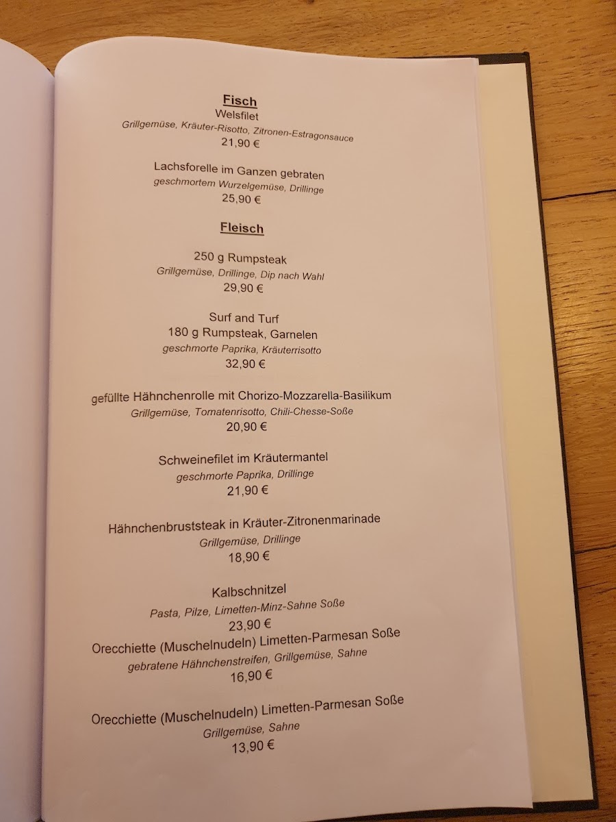 Das Glashaus Photo Menu 2