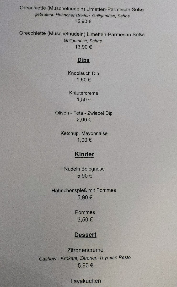 Das Glashaus Photo Menu 3