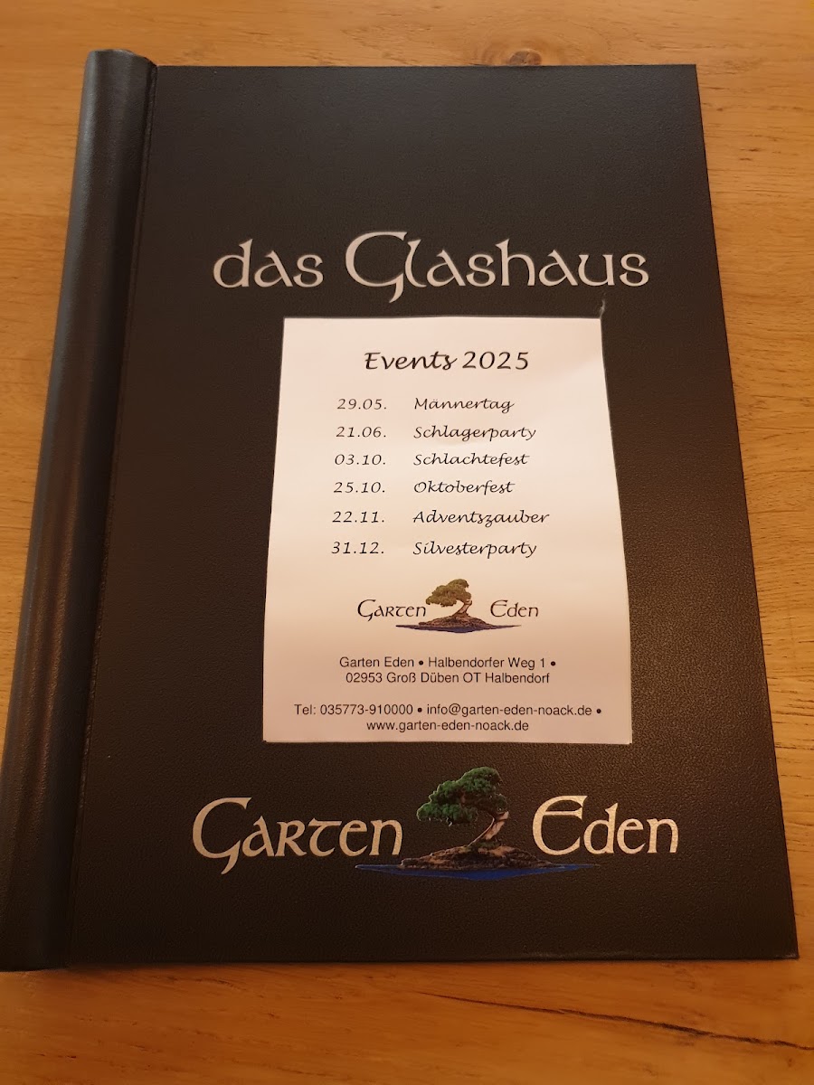 Das Glashaus Photo Menu 5