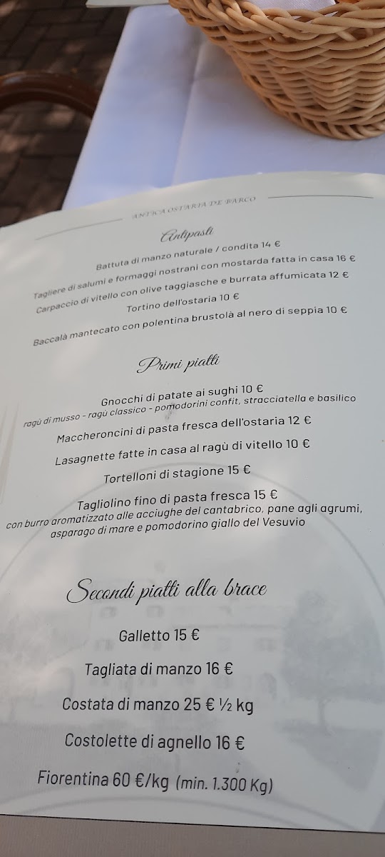 Antica Ostaria de Barco Photo Menu 9