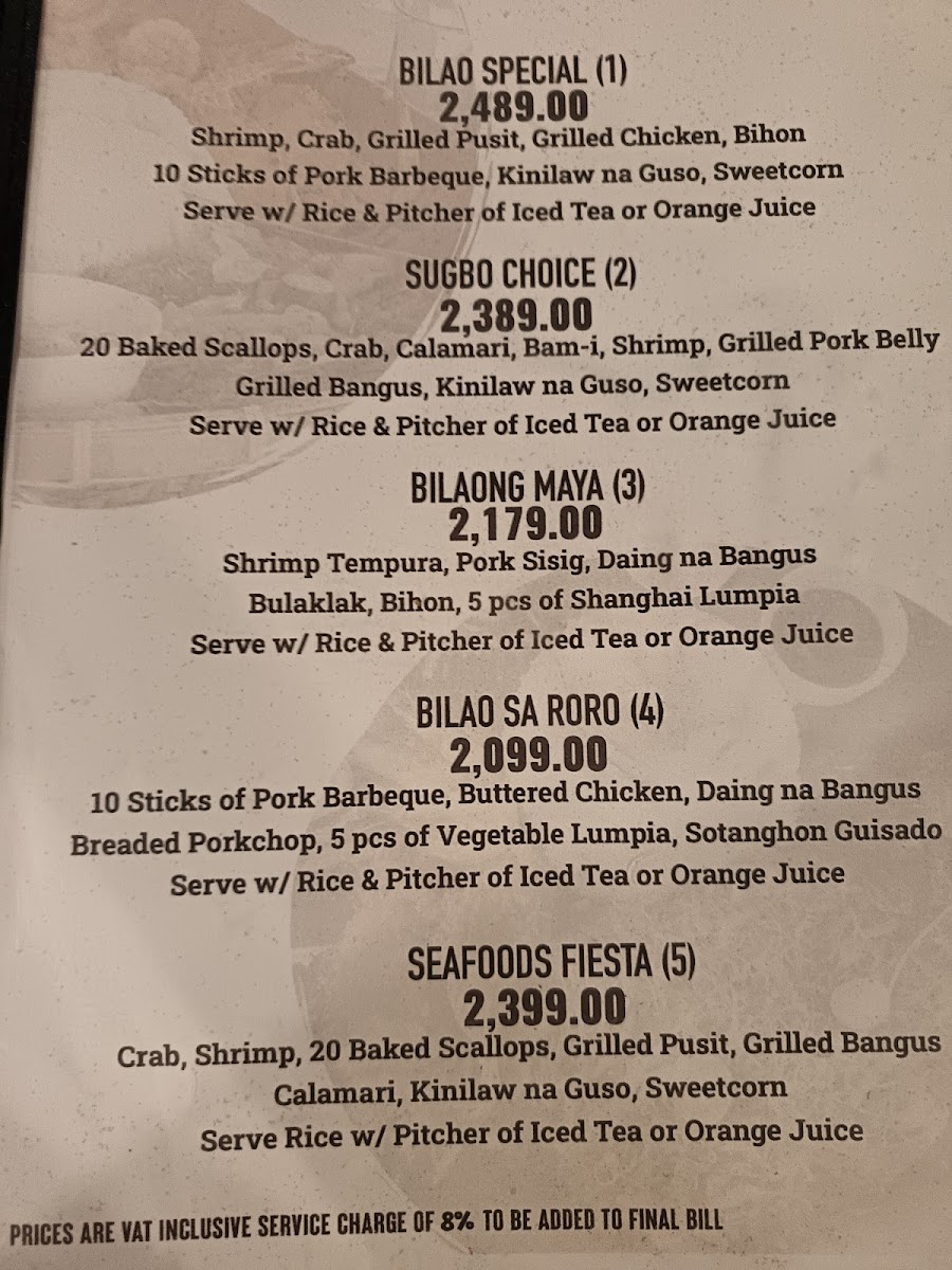 Sugbo Maya Seafoods, Grill Restaurant Photo Menu 6