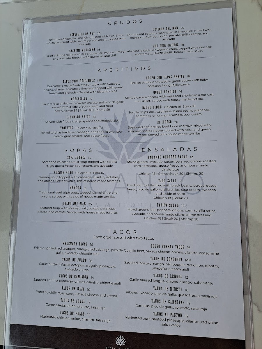 Encanto Cocina & Tequila Bar Photo Menu 10
