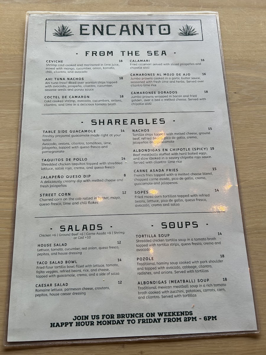 Encanto Cocina & Tequila Bar Photo Menu 3