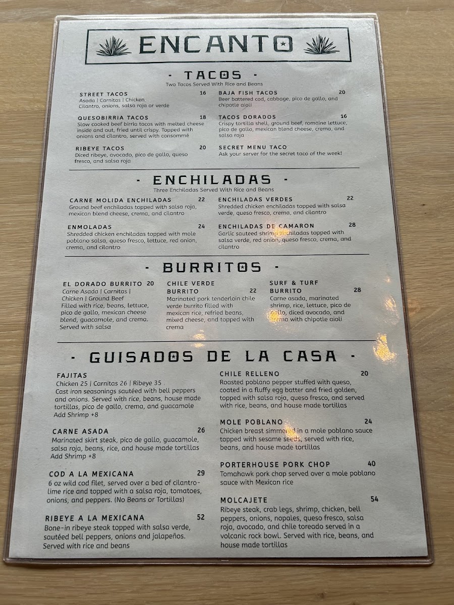 Encanto Cocina & Tequila Bar Photo Menu 5