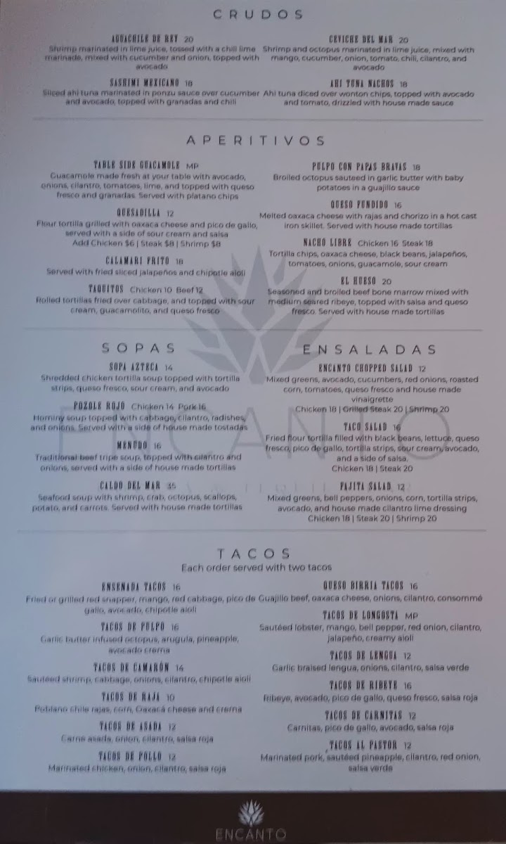 Encanto Cocina & Tequila Bar Photo Menu 9