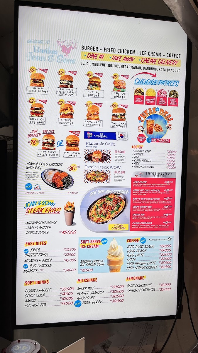Brother Jonn & Sons Photo Menu 10
