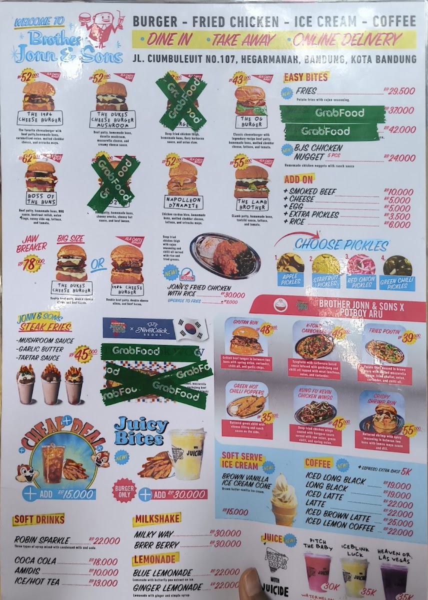 Brother Jonn & Sons Photo Menu 2