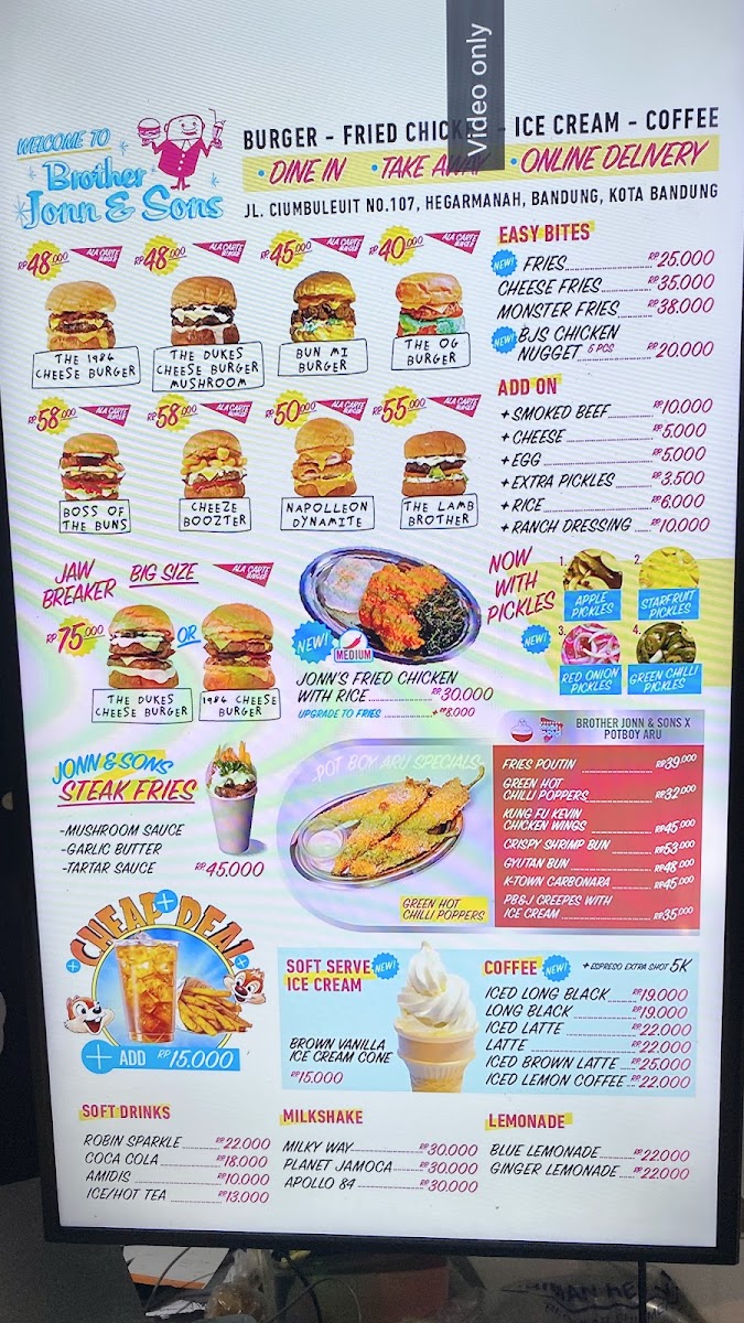 Brother Jonn & Sons Photo Menu 3