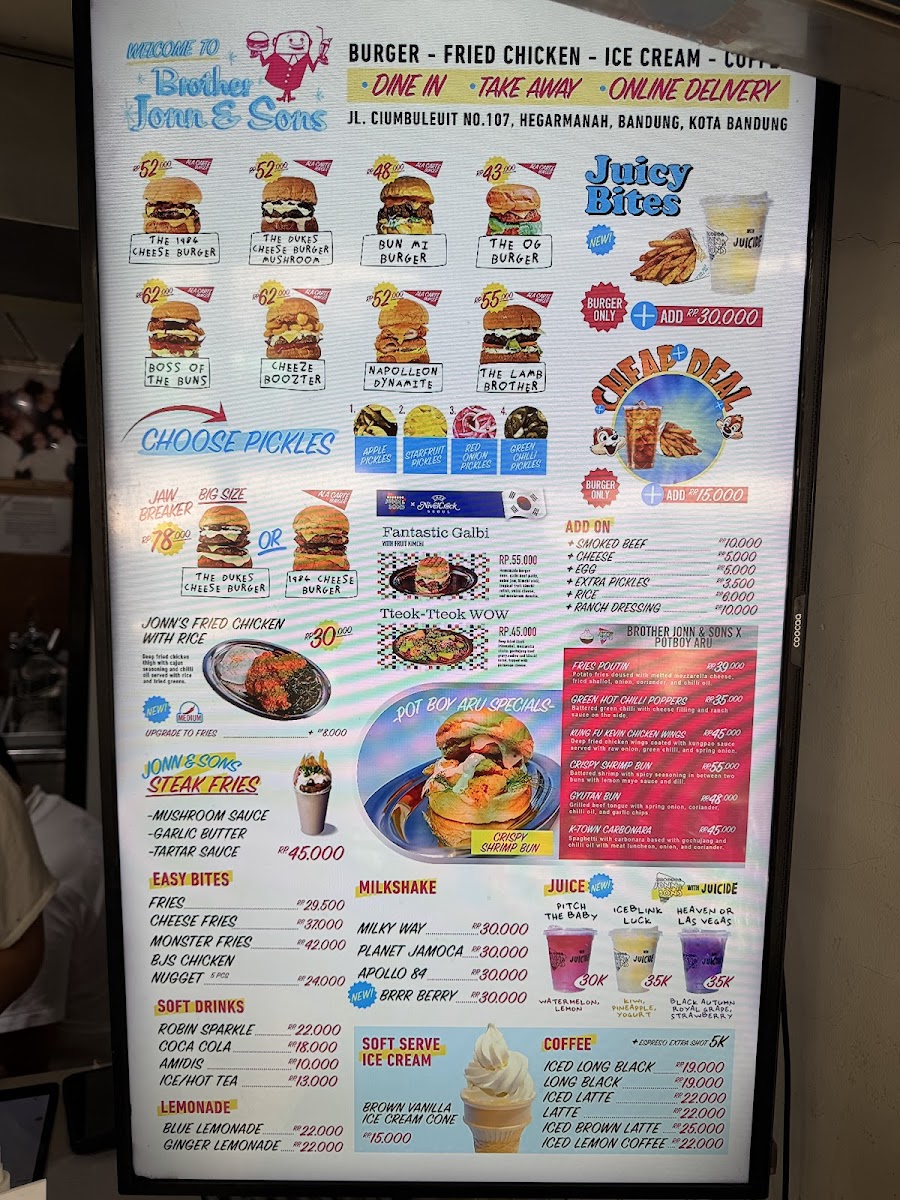 Brother Jonn & Sons Photo Menu 5