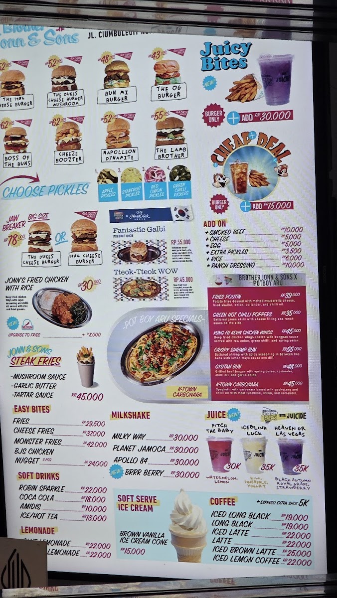 Brother Jonn & Sons Photo Menu 8