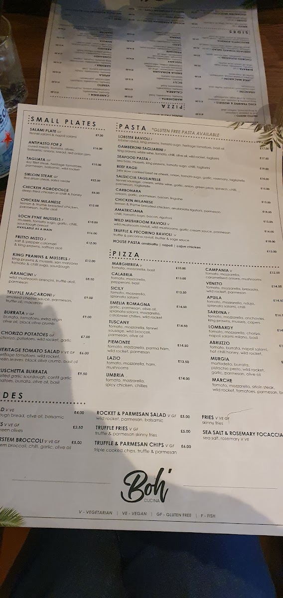 Boh’ cucina Photo Menu 2