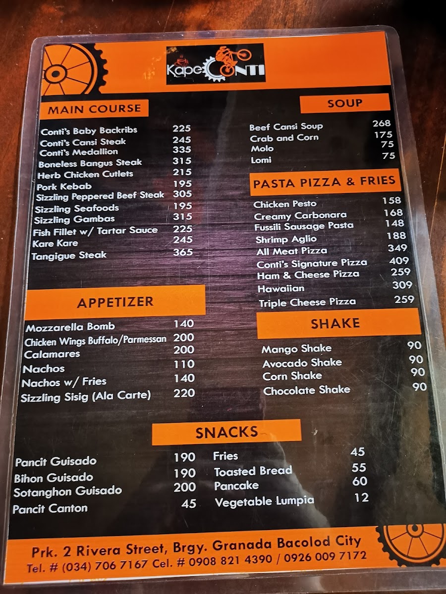 Kape CONTI Photo Menu 1