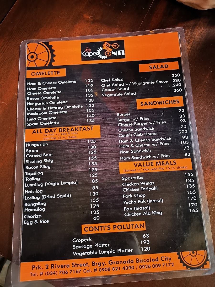 Kape CONTI Photo Menu 2