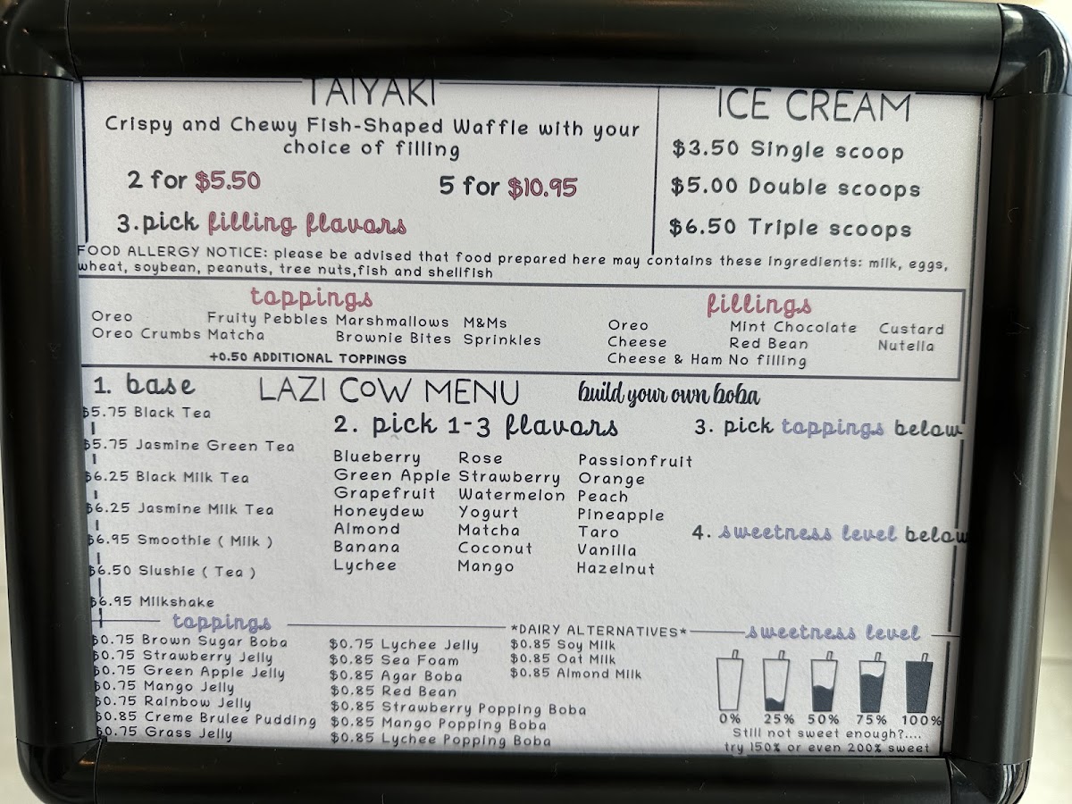 Lazi Cow - Frisco Photo Menu 6