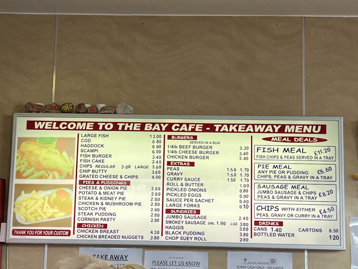 The Bay Cafe ( Blackburn Chippy ) Photo Menu 2
