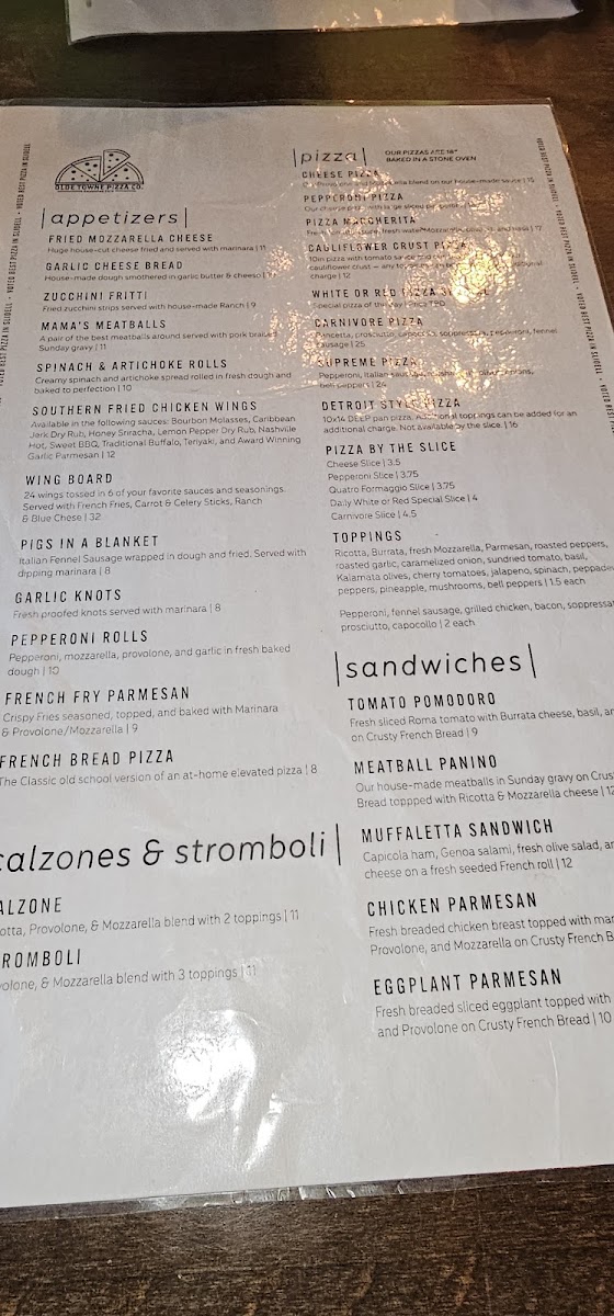 Olde Towne Pizza Company Photo Menu 6