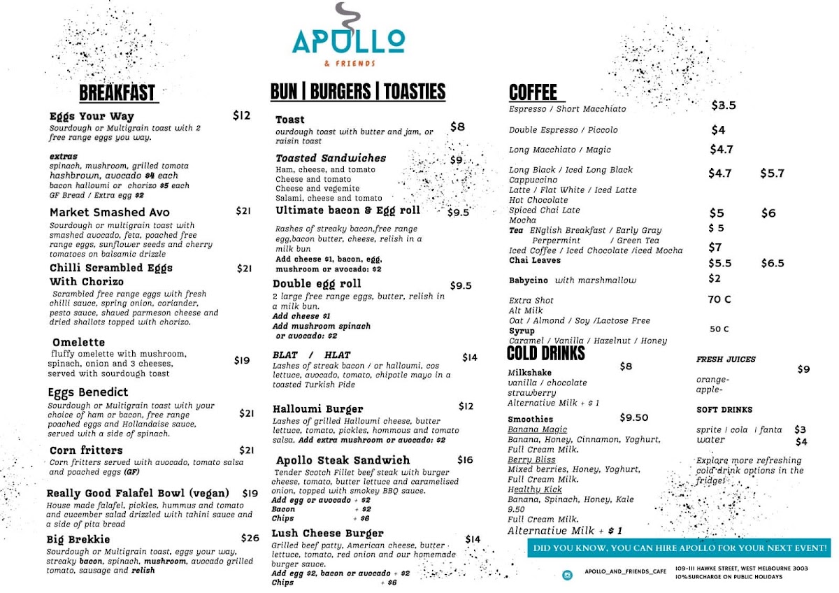 Apollo Cafe Photo Menu 1