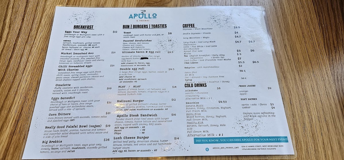 Apollo Cafe Photo Menu 2