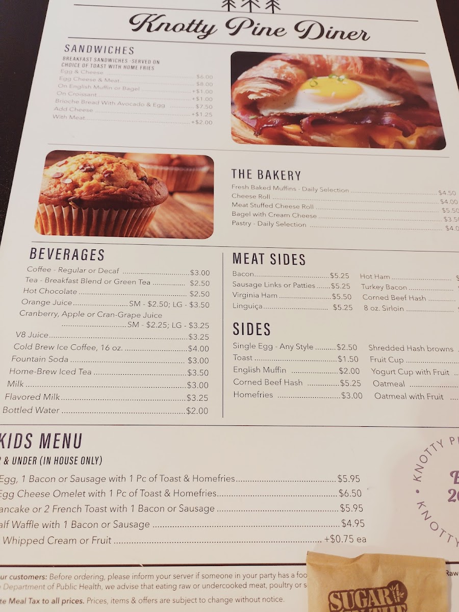 Knotty Pine Diner Photo Menu 2