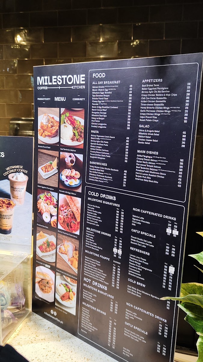Milestone Coffee + Kitchen Uptown Photo Menu 1