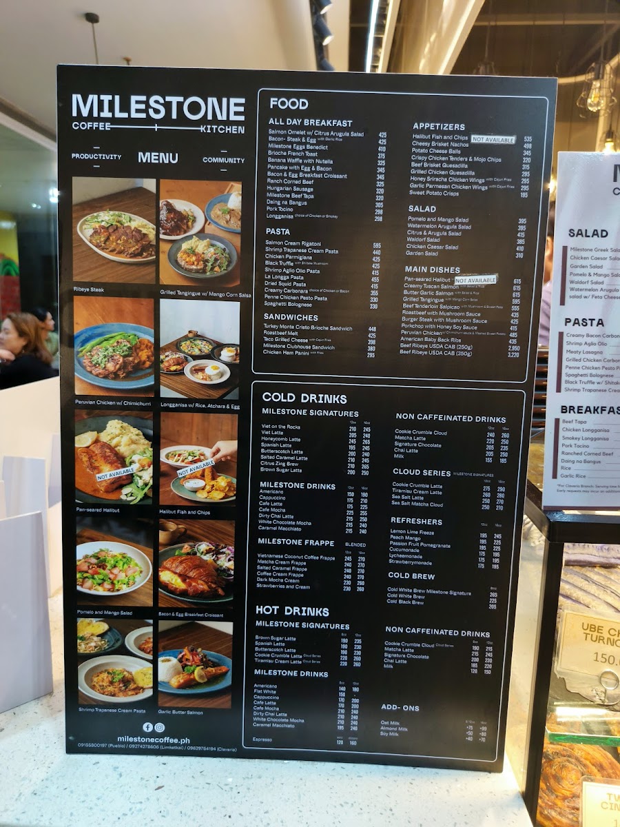 Milestone Coffee + Kitchen Uptown Photo Menu 3